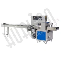 Горизонтальная упаковочная машина DXDZ-250XD  (H-40мм, bag L 65-190mm, S 200mm, регулируемый формирователь, вставки в транспортере)