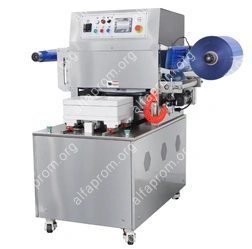 Полуавтоматический запайщик лотков (4 лотка,187*137*40) HVT-550M/4 (нерж., СКИН)